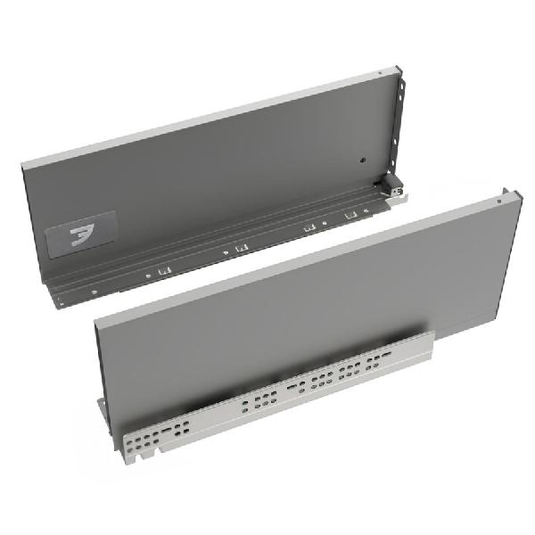 Slim T-box 4D комплект ящика 500мм, цвет темно-серый, боковины h180мм, направляющие плавного закрывания, для ДСП 16мм