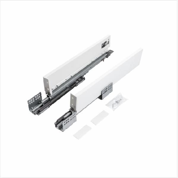Slim T-box комплект внутреннего ящика 450мм, цвет белый, боковины h90мм, направляющие плавного закрывания, для ДСП 16мм